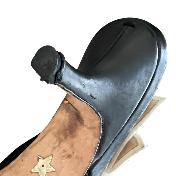 Christian Dior Women’s J’Adior Ribbon Black Cloth Point Toe Kitten Heels Sz 37 - Picture 10 of 12